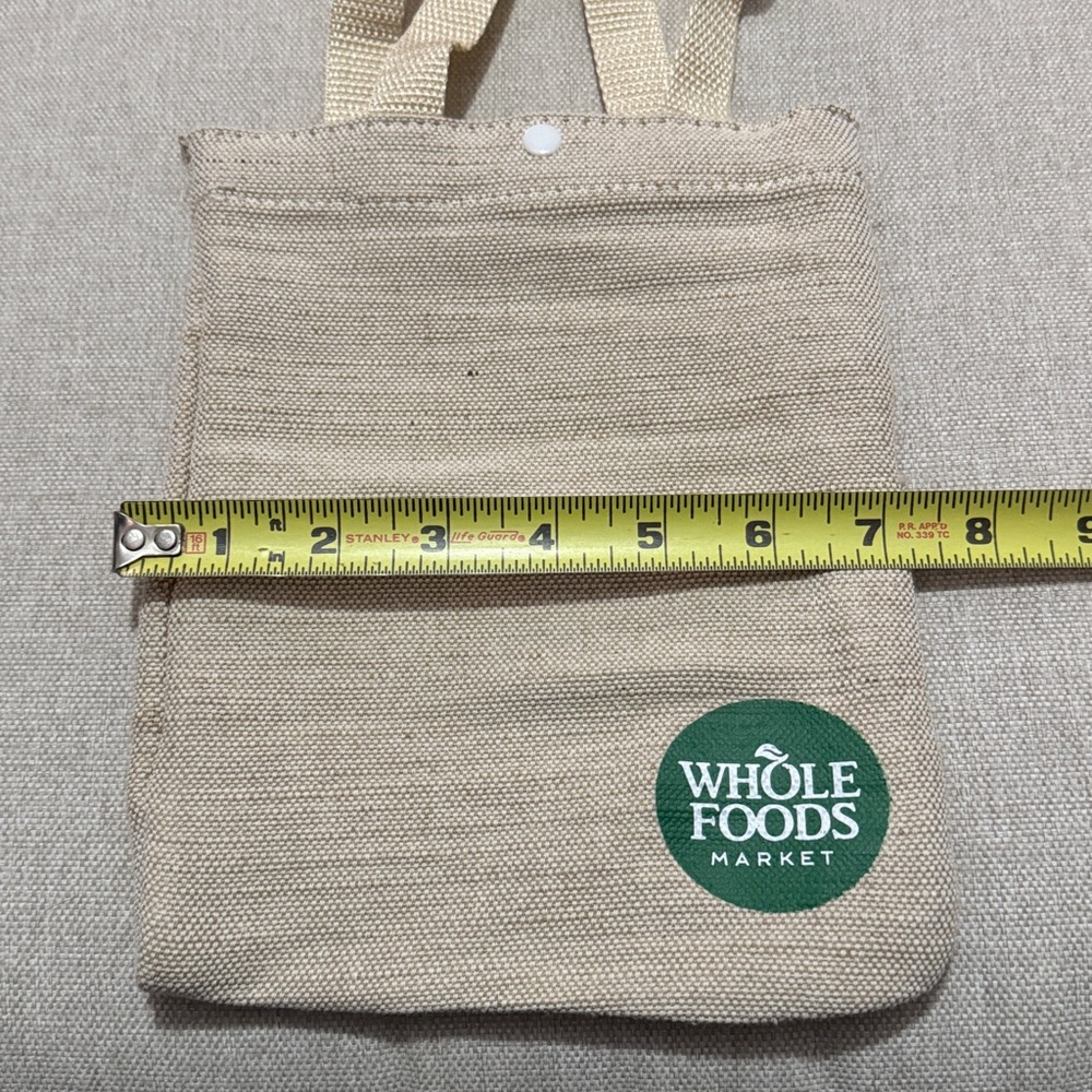 Whole Foods Canvas Mini Shoppers Tote-Unused Condition-Ecru Color - Picture 6 of 8